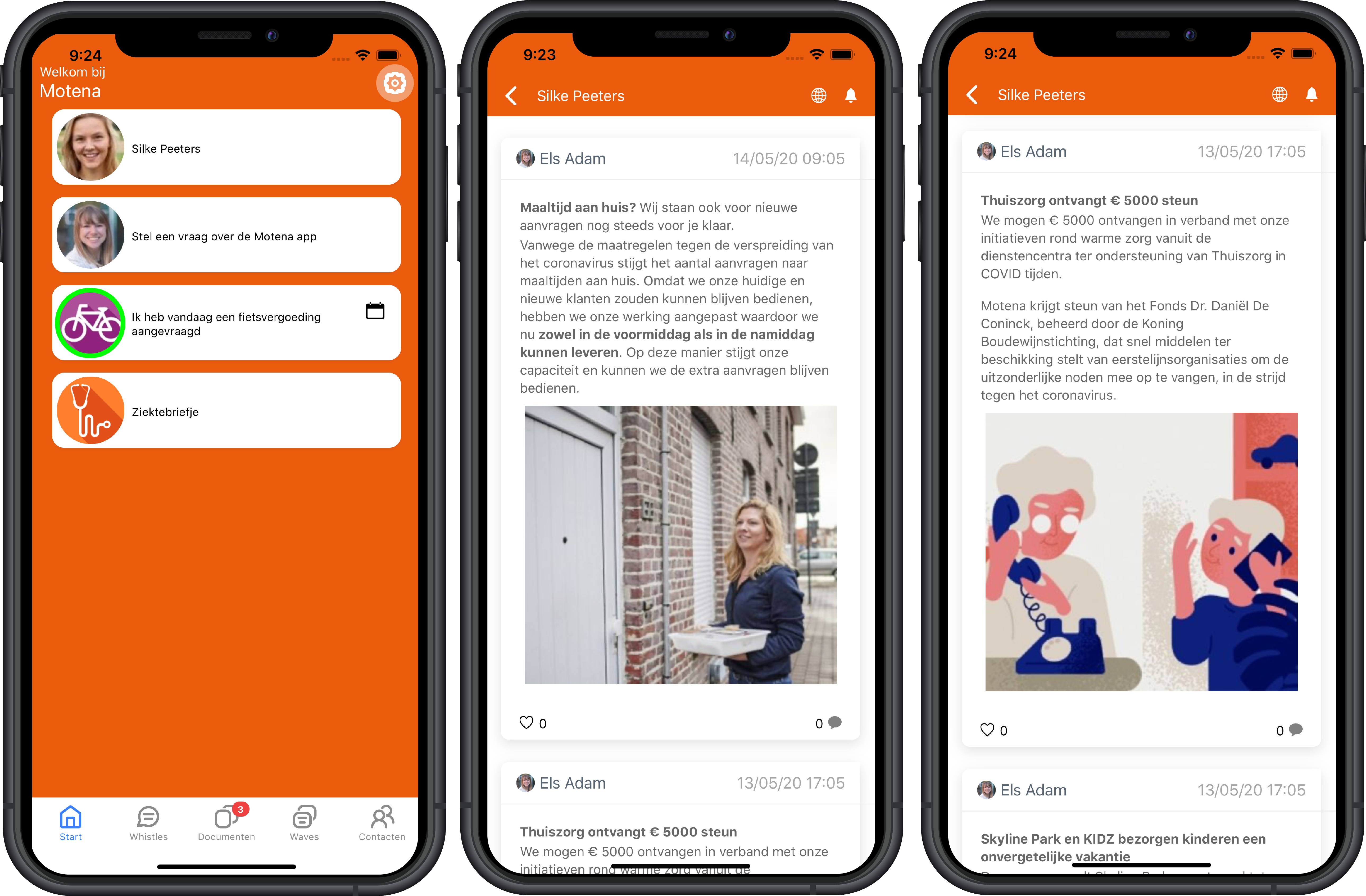 Schermafbeeldingen Motena app